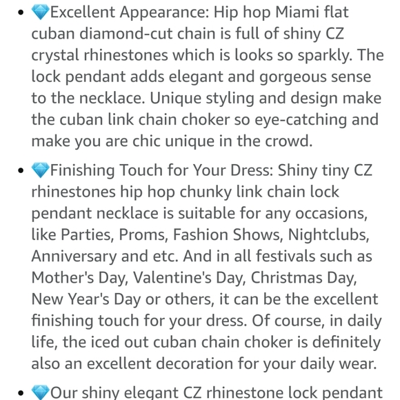 Iced Out Cuban CZ Layered Choker w 🔐 Lock - Picture 8 of 8